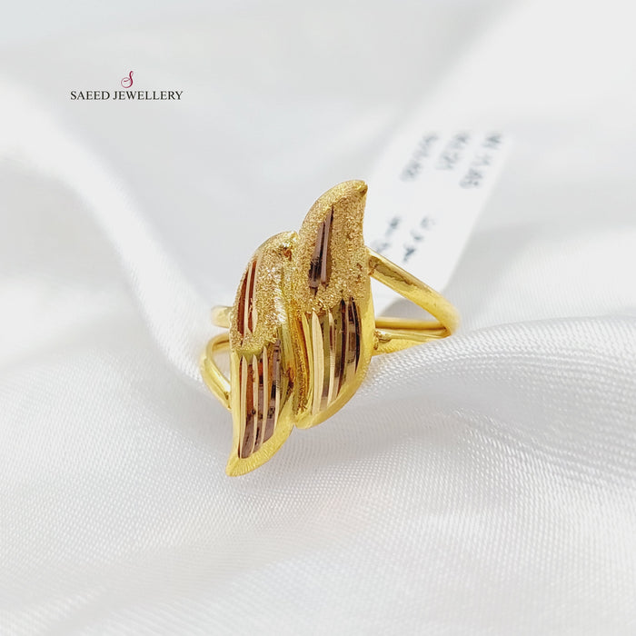 21K Fancy Ring Made of 21K Yellow Gold by Saeed Jewelry-27091