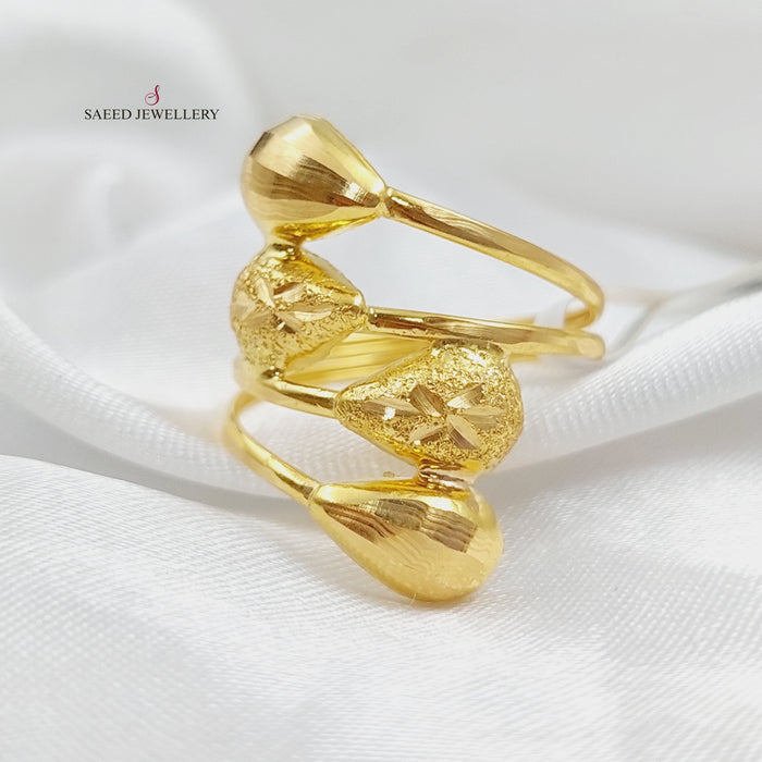21K Fancy Ring Made of 21K Yellow Gold by Saeed Jewelry-26589