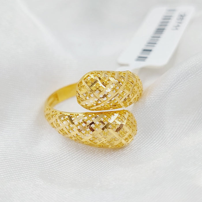 21K Fancy Ring Made of 21K Yellow Gold by Saeed Jewelry-26711