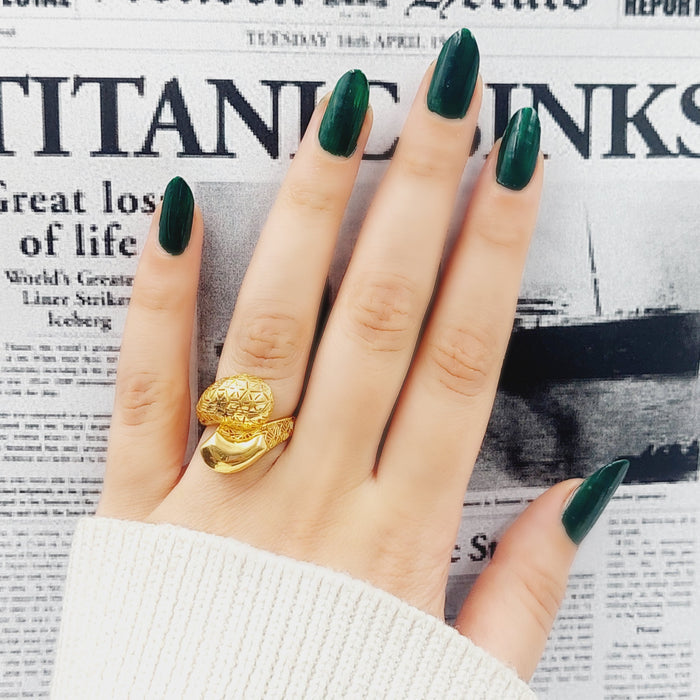 21K Fancy Ring Made of 21K Yellow Gold by Saeed Jewelry-26203
