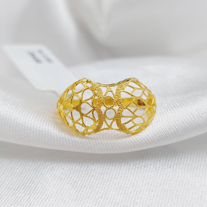 21K Fancy Ring Made of 21K Yellow Gold by Saeed Jewelry-26498