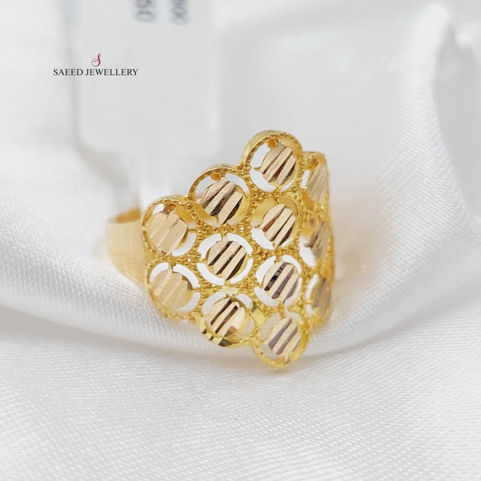 21K Fancy Ring Made of 21K Yellow Gold by Saeed Jewelry-25750