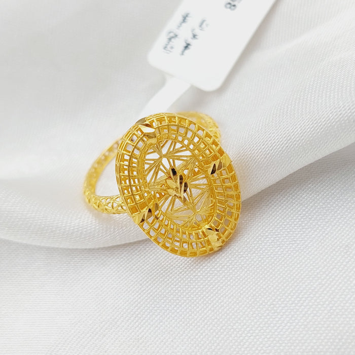 21K Fancy Ring Made of 21K Yellow Gold by Saeed Jewelry-25416