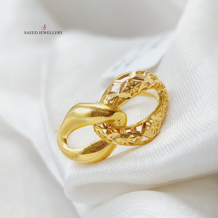 21K Fancy Ring Made of 21K Yellow Gold by Saeed Jewelry-25140