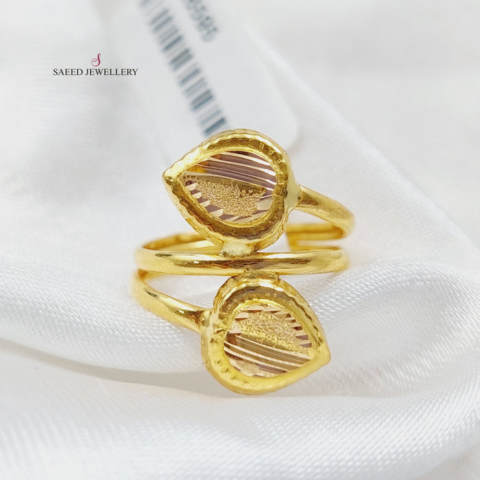 21K Fancy Ring Made of 21K Yellow Gold by Saeed Jewelry-26595