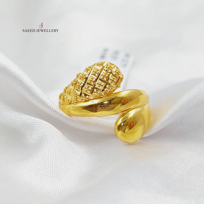 21K Fancy Ring Made of 21K Yellow Gold by Saeed Jewelry-27102
