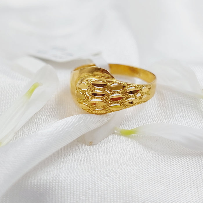 21K Fancy Ring Made of 21K Yellow Gold by Saeed Jewelry-26225