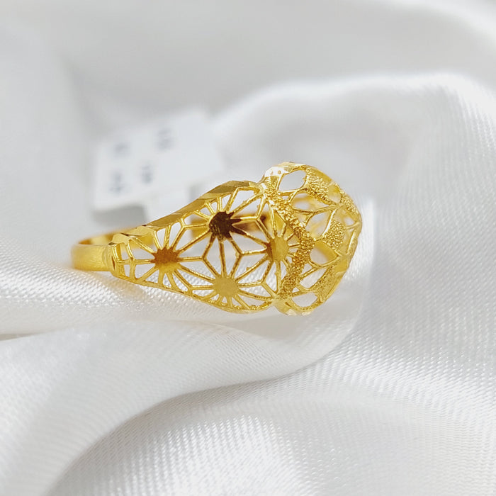 21K Fancy Ring Made of 21K Yellow Gold by Saeed Jewelry-26499