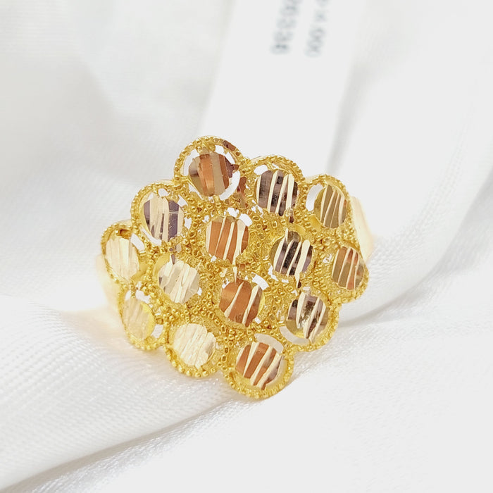 21K Fancy Ring Made of 21K Yellow Gold by Saeed Jewelry-26340
