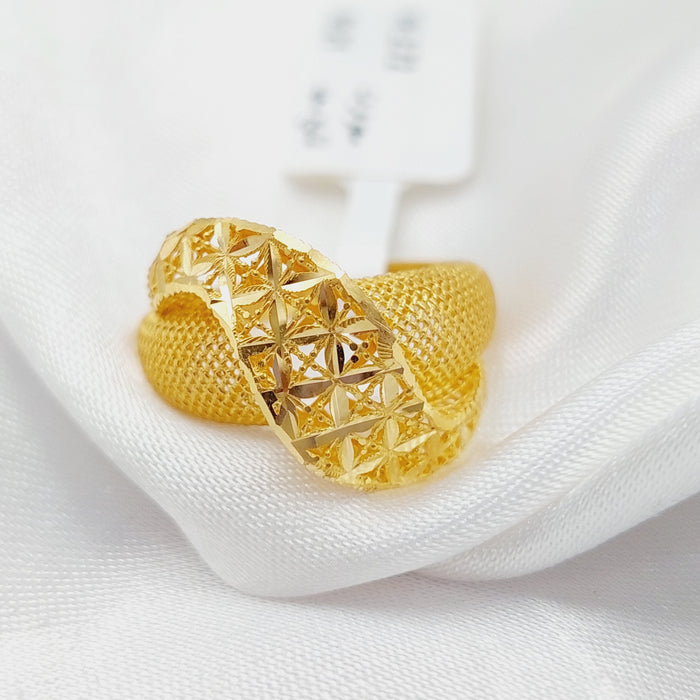 21K Fancy Ring Made of 21K Yellow Gold by Saeed Jewelry-26430