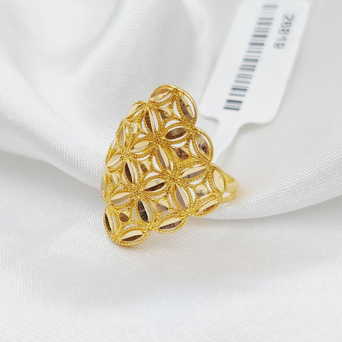 21K Fancy Ring Made of 21K Yellow Gold by Saeed Jewelry-26819
