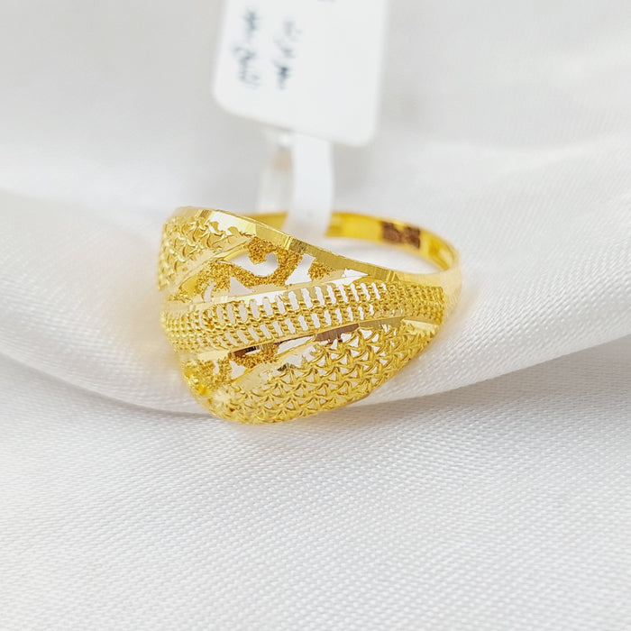 21K Fancy Ring Made of 21K Yellow Gold by Saeed Jewelry-25444