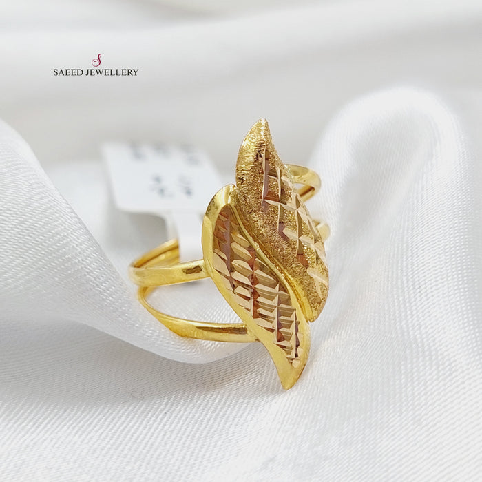 21K Fancy Ring Made of 21K Yellow Gold by Saeed Jewelry-26596