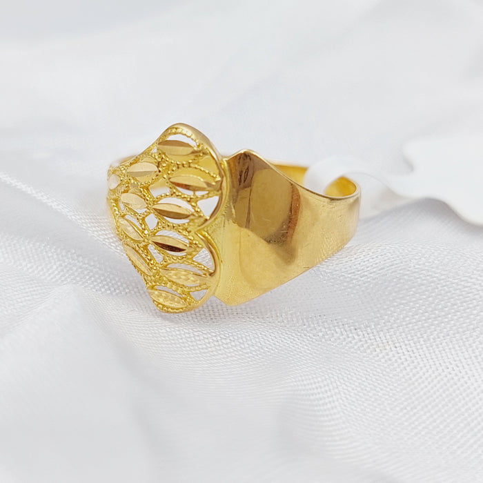 21K Fancy Ring Made of 21K Yellow Gold by Saeed Jewelry-25643