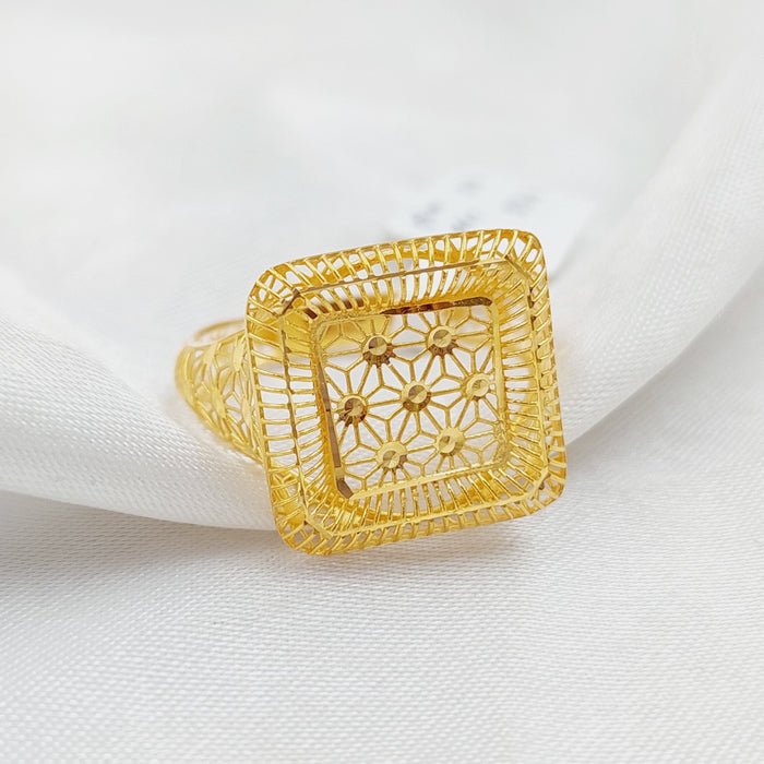 21K Fancy Ring Made of 21K Yellow Gold by Saeed Jewelry-25413
