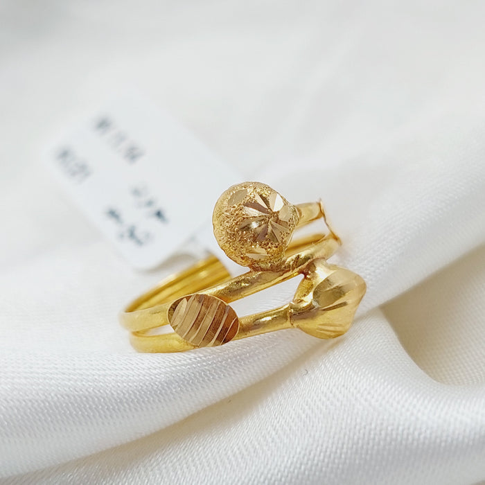 21K Fancy Ring Made of 21K Yellow Gold by Saeed Jewelry-23933