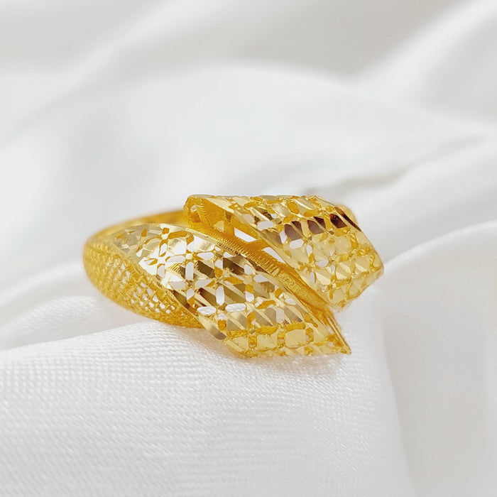 21K Fancy Ring Made of 21K Yellow Gold by Saeed Jewelry-26428