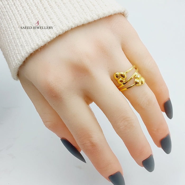 21K Fancy Ring Made of 21K Yellow Gold by Saeed Jewelry-27095