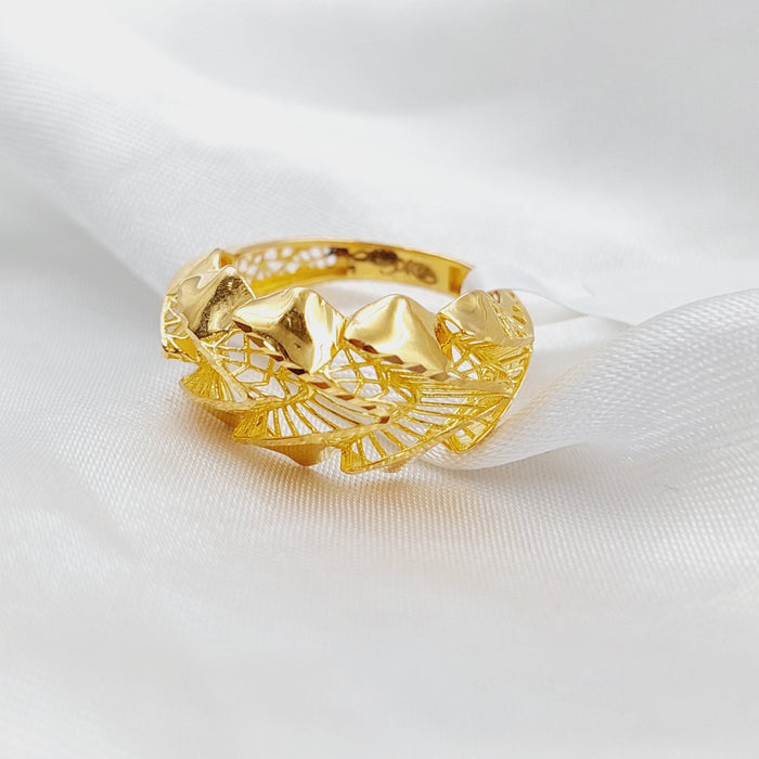 21K Fancy Ring Made of 21K Yellow Gold by Saeed Jewelry-25921