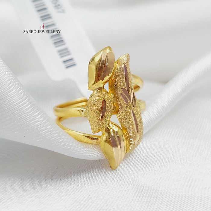21K Fancy Ring Made of 21K Yellow Gold by Saeed Jewelry-26597