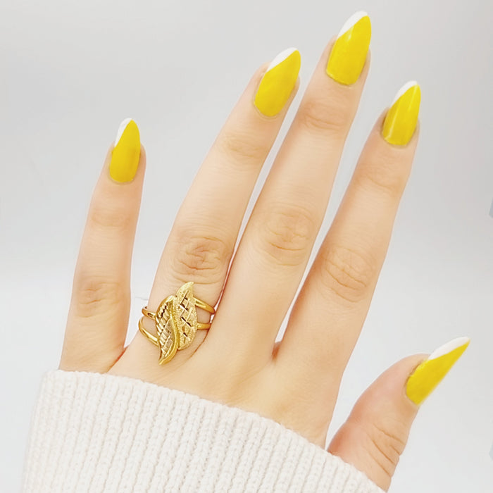 21K Fancy Ring Made of 21K Yellow Gold by Saeed Jewelry-26711
