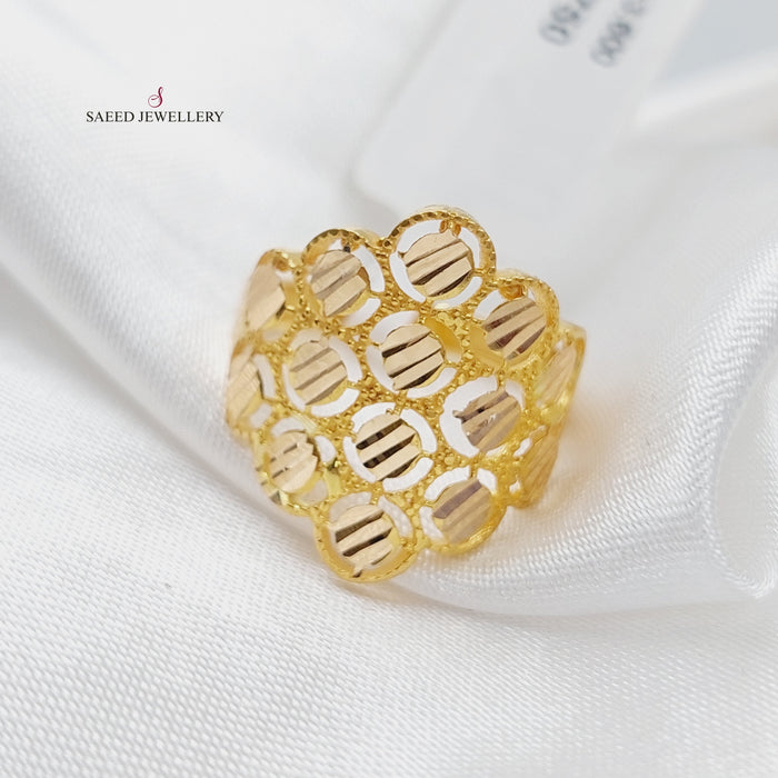 21K Fancy Ring Made of 21K Yellow Gold by Saeed Jewelry-25750