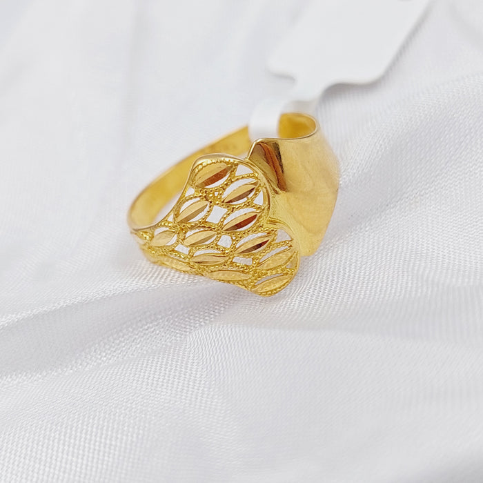 21K Fancy Ring Made of 21K Yellow Gold by Saeed Jewelry-25643