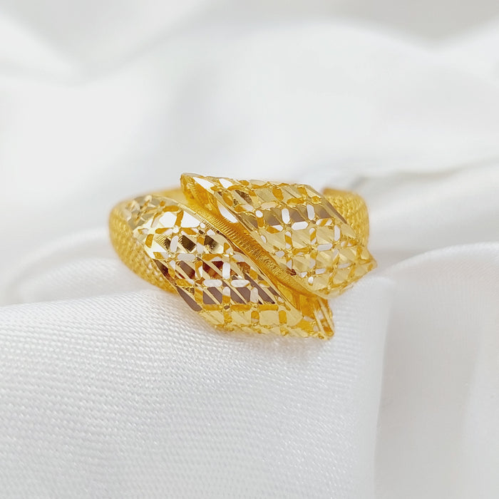 21K Fancy Ring Made of 21K Yellow Gold by Saeed Jewelry-26428