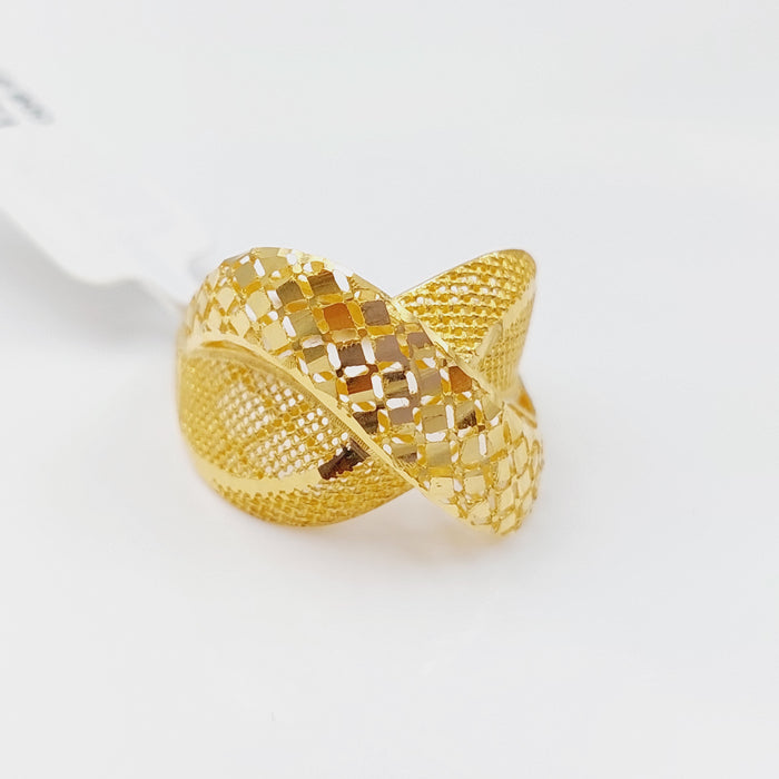 21K Fancy Ring Made of 21K Yellow Gold by Saeed Jewelry-26427