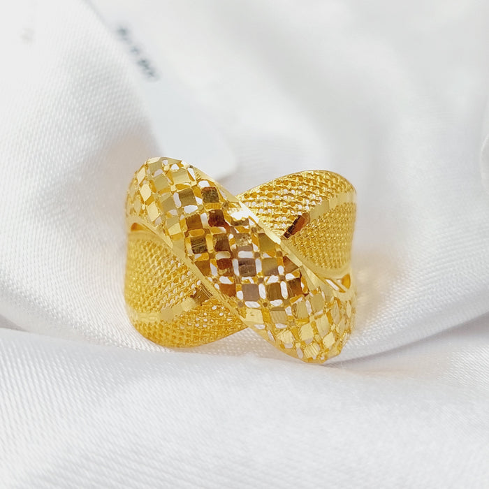 21K Fancy Ring Made of 21K Yellow Gold by Saeed Jewelry-26431