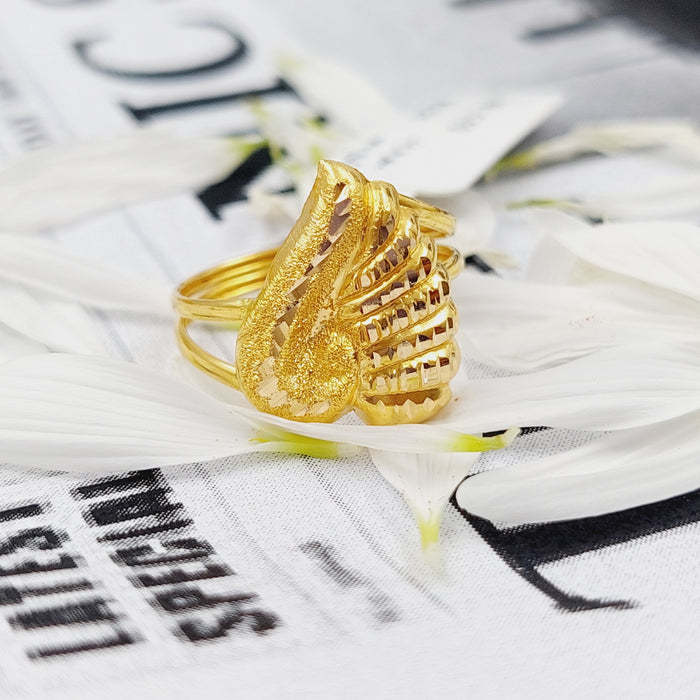 21K Fancy Ring Made of 21K Yellow Gold by Saeed Jewelry-26266