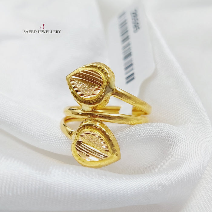 21K Fancy Ring Made of 21K Yellow Gold by Saeed Jewelry-26595