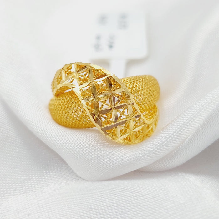 21K Fancy Ring Made of 21K Yellow Gold by Saeed Jewelry-26430