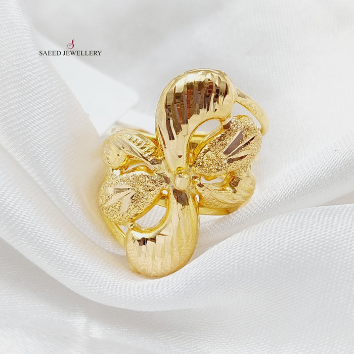 21K Fancy Ring Made of 21K Yellow Gold by Saeed Jewelry-26091