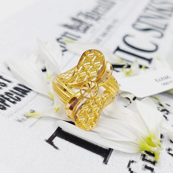 21K Fancy Ring Made of 21K Yellow Gold by Saeed Jewelry-26271