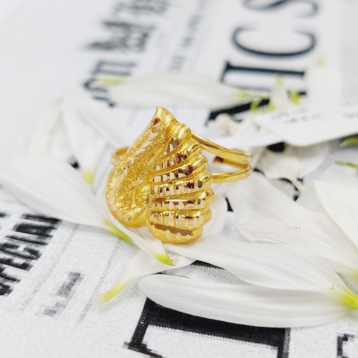 21K Fancy Ring Made of 21K Yellow Gold by Saeed Jewelry-26266