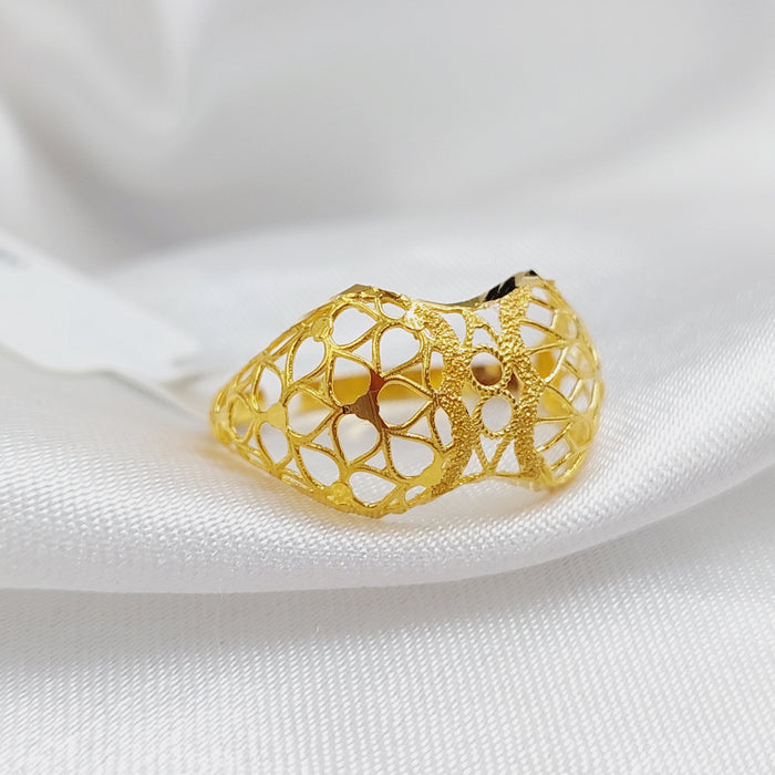 21K Fancy Ring Made of 21K Yellow Gold by Saeed Jewelry-26498