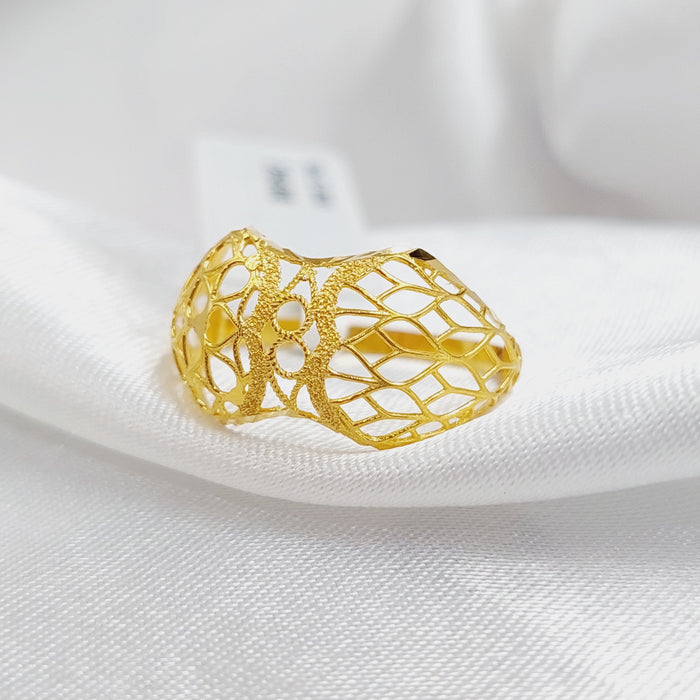 21K Fancy Ring Made of 21K Yellow Gold by Saeed Jewelry-26498
