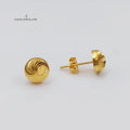 21K Fancy screw Earrings Made of 21K Yellow Gold by Saeed Jewelry-26733