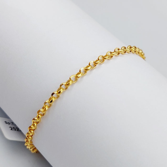 21K Fancy Zard Bracelet Made of 21K Yellow Gold by Saeed Jewelry-25270