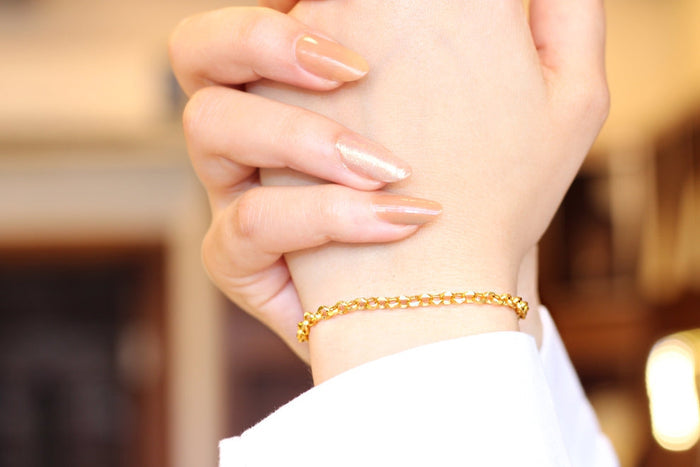 21K Fancy Zard Bracelet Made of 21K Yellow Gold by Saeed Jewelry-25270