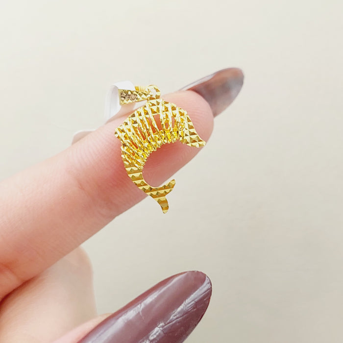 21K Fish Pendant Made of 21K Yellow Gold by Saeed Jewelry-26049