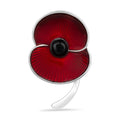 Flanders Field Poppy with Stem Brooch