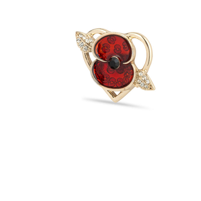 Flying Heart Poppy Pin