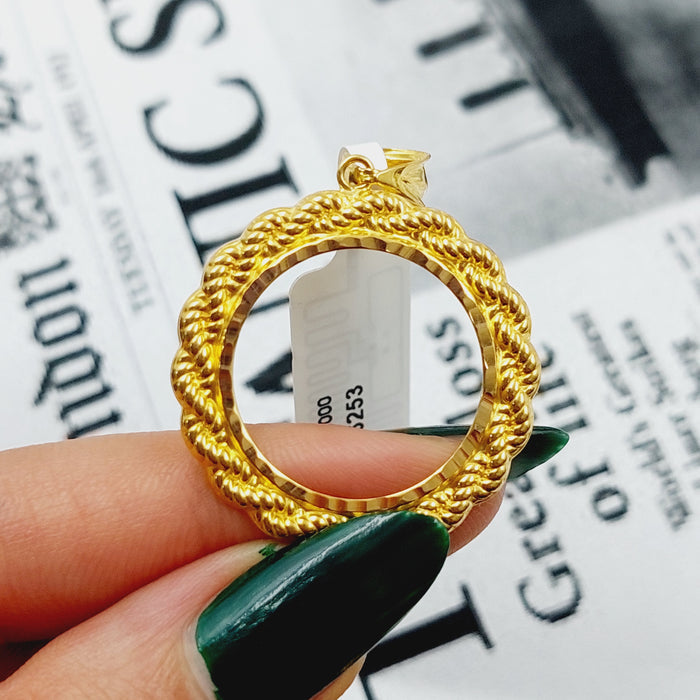 21K Frame's Pendant Made of 21K Yellow Gold by Saeed Jewelry-26255