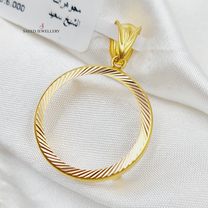 21K Frame Pendant Made of 21K Yellow Gold by Saeed Jewelry-26831