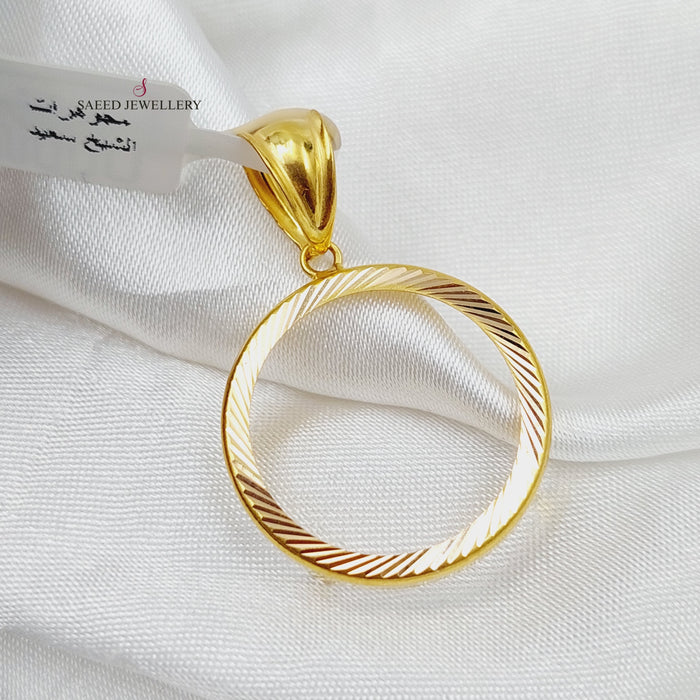 21K Frame Pendant Made of 21K Yellow Gold by Saeed Jewelry-26831