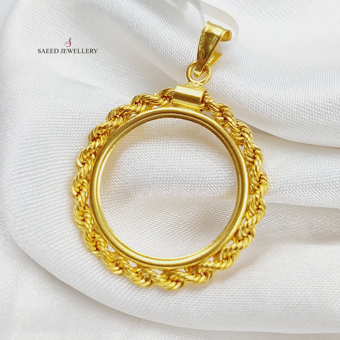 21K Frame Pendant Made of 21K Yellow Gold by Saeed Jewelry-27034