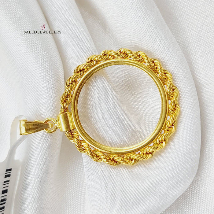 21K Frame Pendant Made of 21K Yellow Gold by Saeed Jewelry-27034