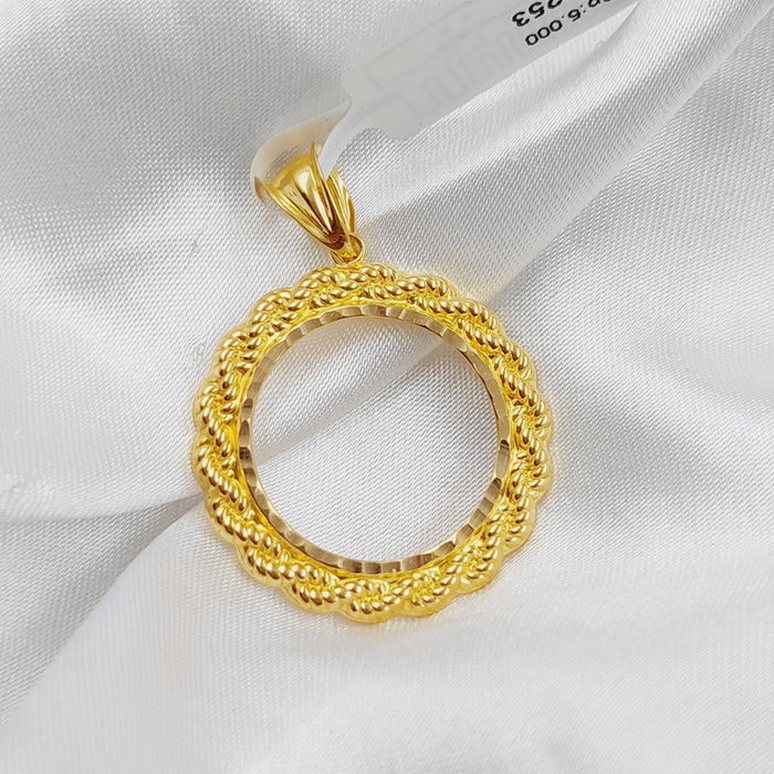 21K Frame's Pendant Made of 21K Yellow Gold by Saeed Jewelry-26255